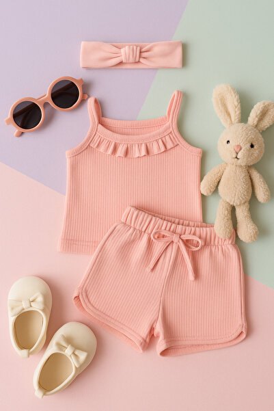 Atabay Kids 2 Li̇ Rahat Kiz Şortlu Takim