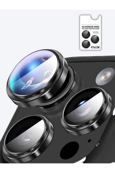 Evax (PREMIUM LENS) 16 Pro Max / 16 Pro Uyumlu Kolay Kurulum Aparatlı Premium...