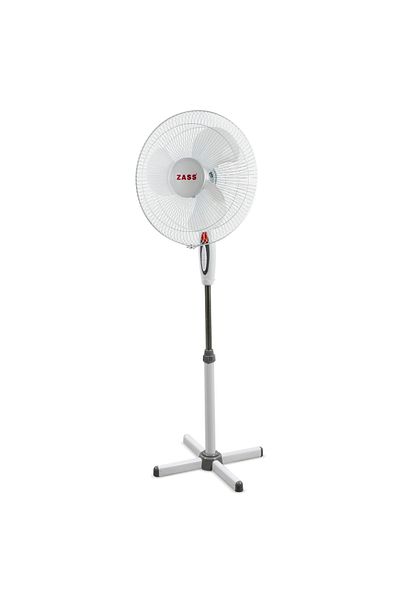Zass ZF 1605 pedestal fan, 41cm diameter, 45 W, Silent and powerful motor, White color