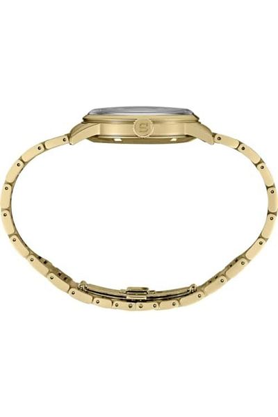 Seiko SRPK48 Men's Analog Automatic Watch - Gold Dial Gold-Tone Stainless Steel Band - Sapphire Crys