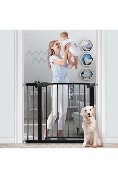 indiggo Safety Gate All-In-One BabyBlock®01 75+7 cm Extension, Multi-Use for Kids/Animals
