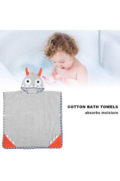 Generica Baby Bath Towel, Comfortable Ultra Absorbent Hooded Bathrobe Cute Design Hooded Towels for Bathing