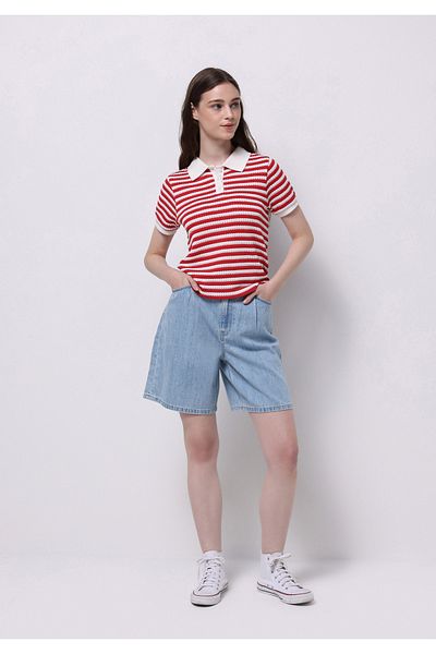 Colin's Loose Fit High Waist Straight Women's Indigo Jean Shorts