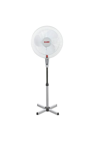Zass ZF 1605 pedestal fan, 41cm diameter, 45 W, Silent and powerful motor, White color