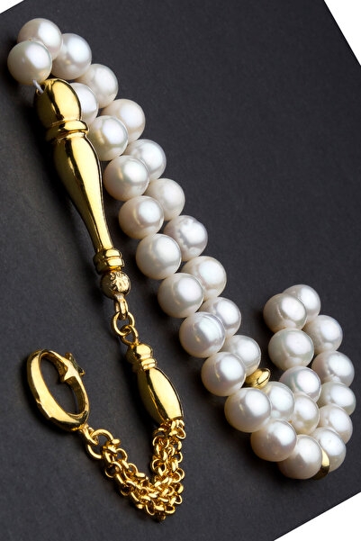 EHİNOS Altın Kaplama Gümüş Püskül Inci Tesbih