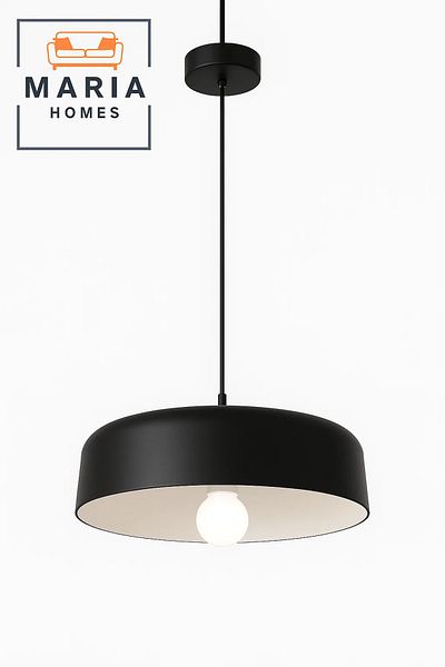 MARIA HOMES Modern Black Cone Pendant Light