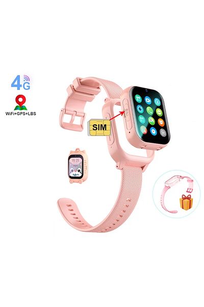 OEM Z Smartwatch with 4G SIM card and GPS, SOS Button, 1.85'', 700 mAh, Pink