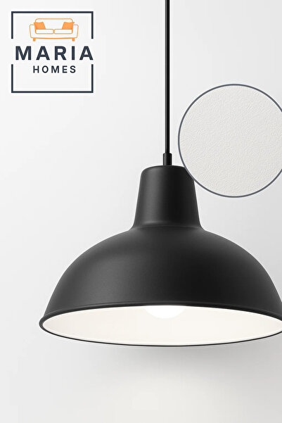 MARIA HOMES Industrial Black Metal Pendant Light