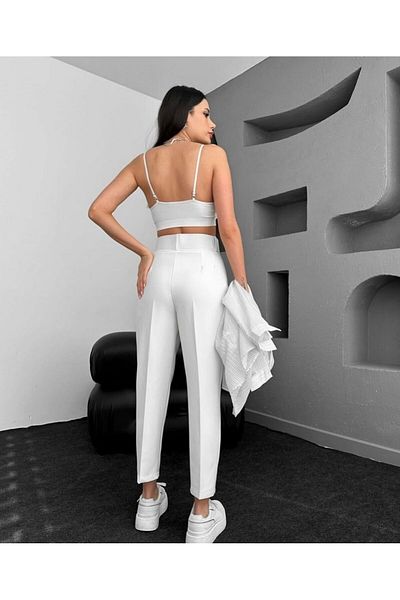 Rift Jeans Slim Fit Carrot Leg Belted Trousers