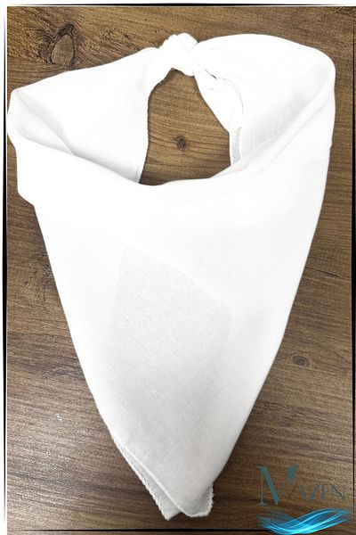 MAZEN Plain White Multi-Purpose Bandana Scarf 50X50