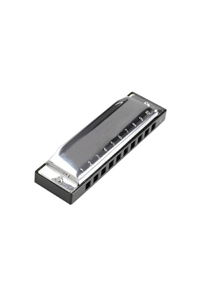 OEM Metal Harmonica, 10 Holes, Storage Case, 10.5 x 2.5 x 2 cm