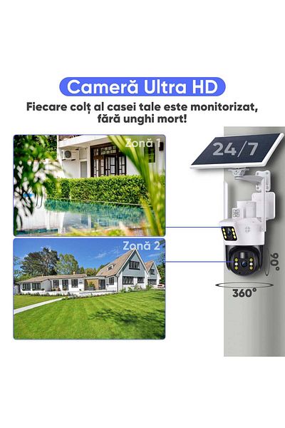 HexaCraft HexaEye 2in1 Surveillance Camera with Solar Panel Included 10W, 8MP