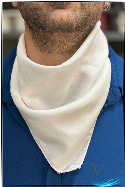 MAZEN Plain White Multi-Purpose Bandana Scarf 50X50