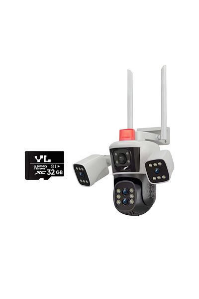HexaCraft 4-camera surveillance camera, 16MP, HexaEye CCTV