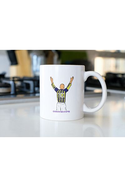 IVART Alex De Souza -Comandante Printed Porcelain Standard Mug Cup-Gift-Yellow-Kralex