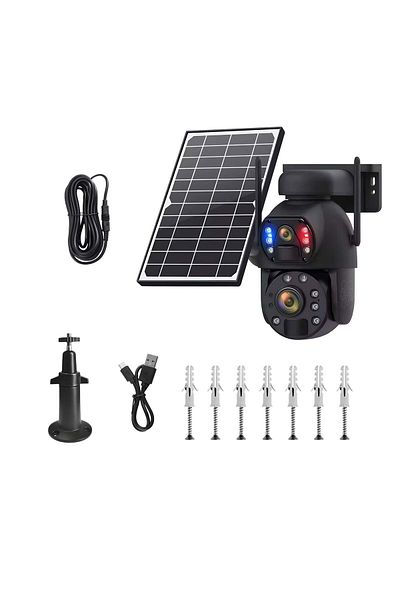HexaCraft 4G Solar Cam, Dual 3MP, 50x Zoom, AI, Night Vision 150m, 20000mAh, No WiFi, IP66