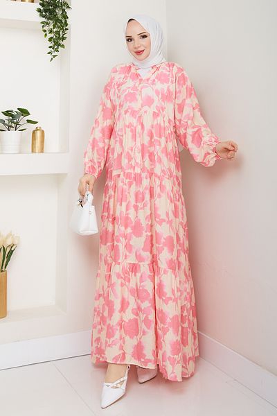 Pamuk Butik Γυναικείο φόρεμα με μοντάλ με γιακά δικαστή