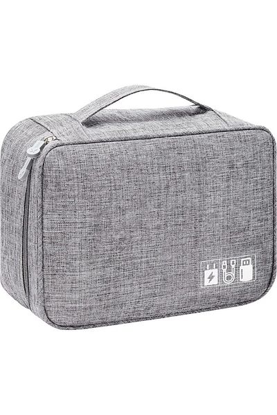OEM Accessory Bag for Laptop, Phone, Small Camera, USB Cables, Chargers, SSD, HDD, Adapters, Gray
