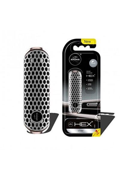 Aromacar Αρωματικό αυτοκινήτου Aroma Car Fancy Shapes Polymer Hex Silver