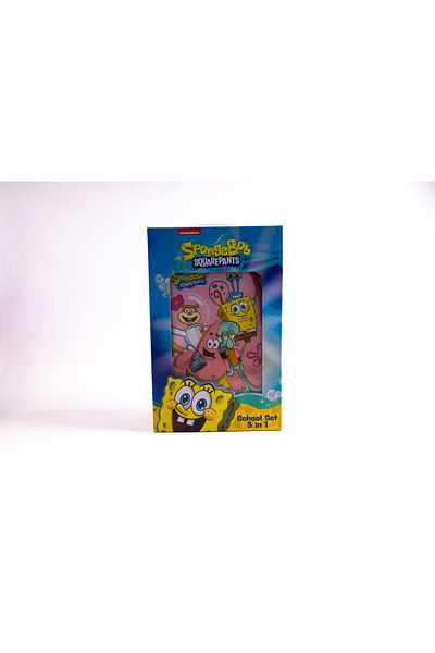 SPONGEBOB 18"TROLLEYBAG+LUNCH BAG+PENCILCASE+WATER BOTTLE+LUNCH BOX