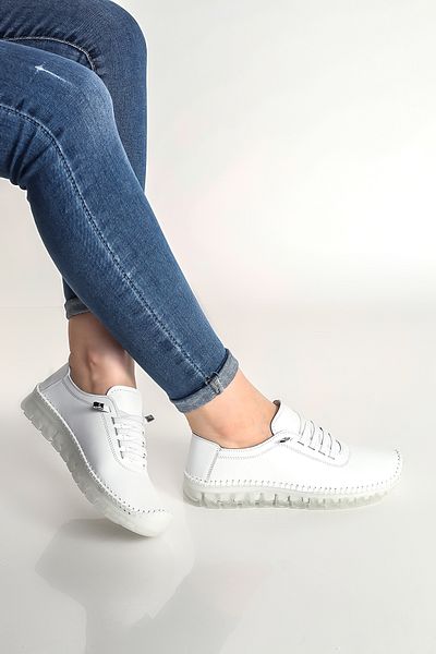 Limeo Genuine Leather Soft Comfortable Flexible Lace-Up Casual Mother Classic Women's Shoes