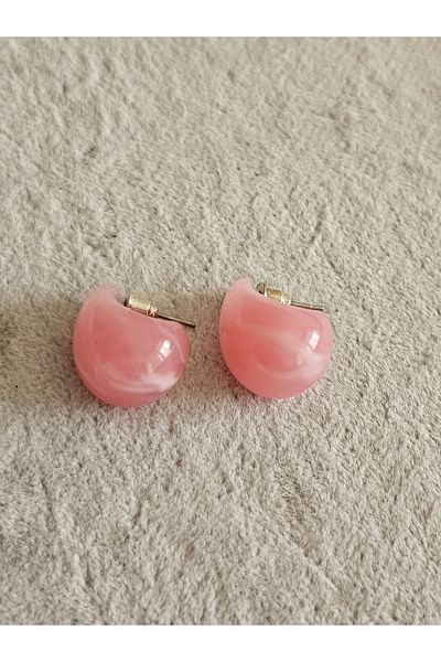 SiestaAccessories Pink Color Acrylic Small Drop Earrings