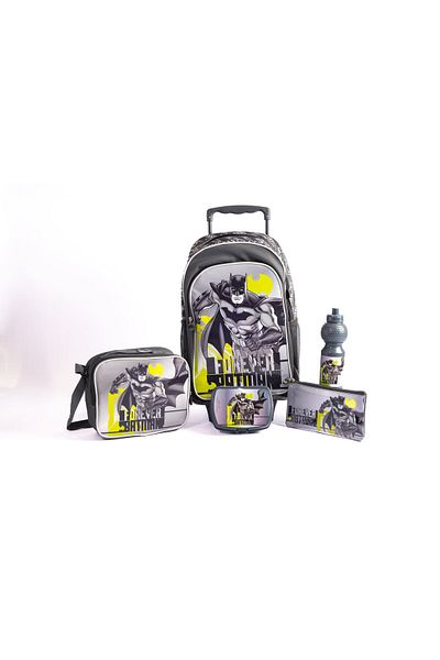 Batman 18"TROLLEYBAG+LUNCH BAG+PENCILCASE+WATER BOTTLE+LUNCH BOX