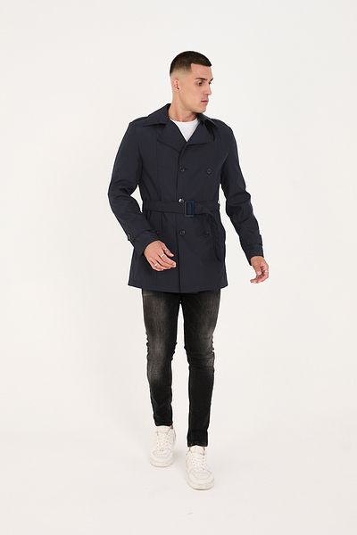 LEBS Belted Men's Seasonal Trench Coat