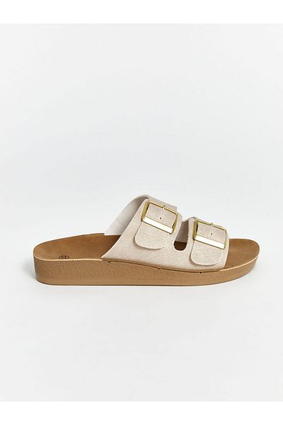 LC Waikiki Lcw Steps Beige Double Banded Women's Slippers
