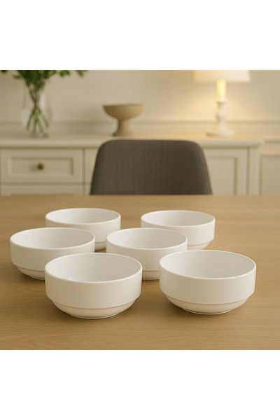 Metler وعاء حساء عميق من الميلامين الأبيض مقاس 13 سم |   مادة صحية |   حلويات...