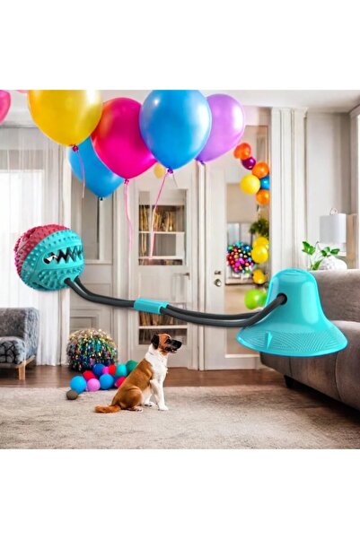 24 7 Life Jucărie interactivă pentru câini cu compartiment pentru recompense și ventuză, 46 cm, albastră