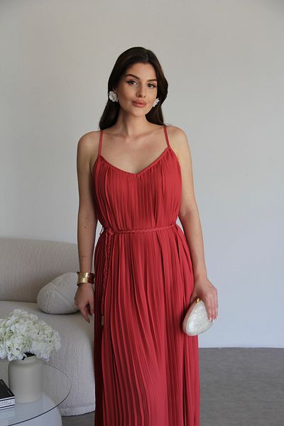 Julidress Strappy Pleated Girdle Lined Maxi Long Length Summer Premium Dress