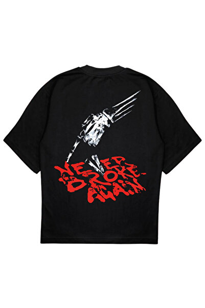 SVART WEAR NEVER BROKE AGAIN tricou supradimensionat tricou negru