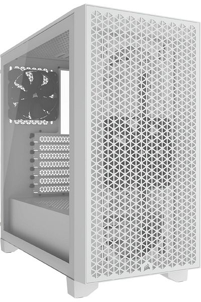 Corsair CORSAIR 3000D Airflow Mid-Tower PC Case - White - 2X SP120 Elite Fans - Four-Slot GPU Support – Fi