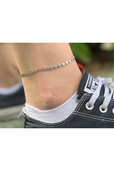 Yubi Round Stainless Steel Chain Half Knot Rope Anklet