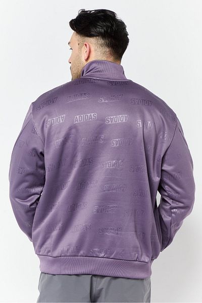 adidas Men Sportswear Fit Long Sleeve Outdoor Sweatshirt, Purple