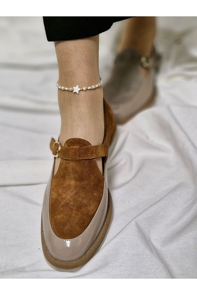 aayak&kabımofficial Genuine Leather New Season Elegance: Comfortable and Casual Women's Shoe Models