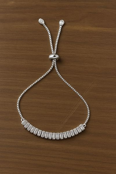 Serelia Zircon Baguette Stone Elevator Waterway Bracelet