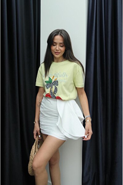 Havoş Μπλουζάκι με κίτρινο φιόγκο με στάμπα