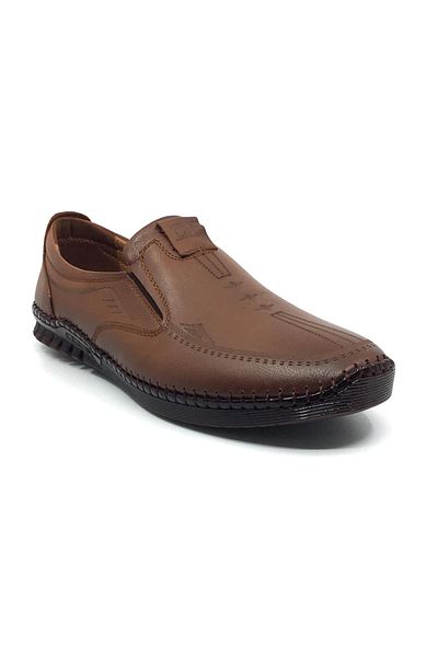 CATELLİ 100% Leather Orthopedic Men's Summer Comfortable Daily Laser Printed Sandal Shoes New Season 40-45