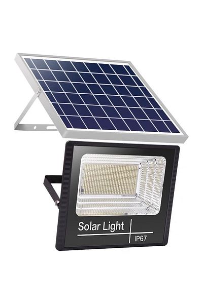 OEM Lampă solară de exterior cu rază de lumină, putere 100W, 220 LED-uri SMD, senzor de lumină și temporizator, telecomandă, W