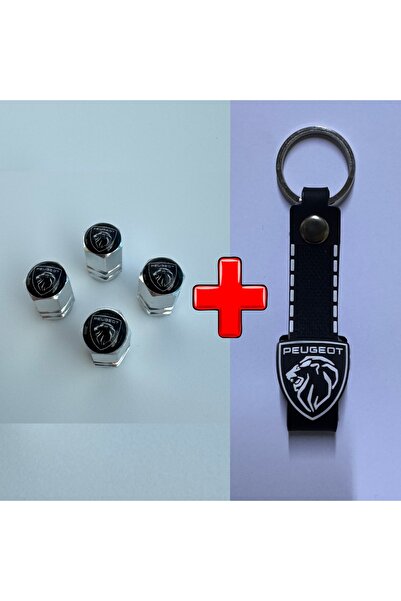 Lazer Store Peugeot 207 ile Uyumlu Logolu Alüminyum Sibop Kapağı ve Silikon A...