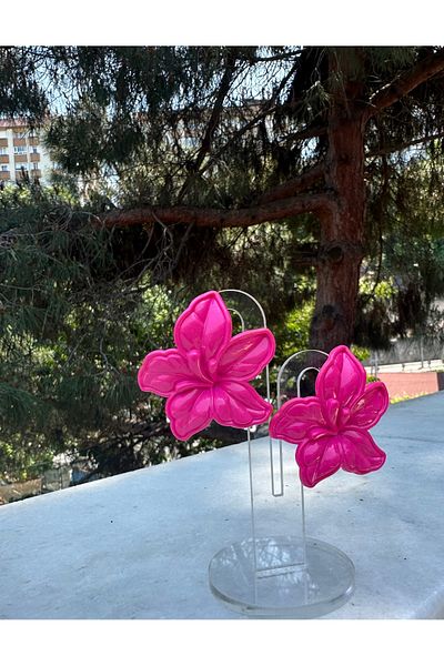 Be Best Women's Fuchsia Color Flower Earrings Be98