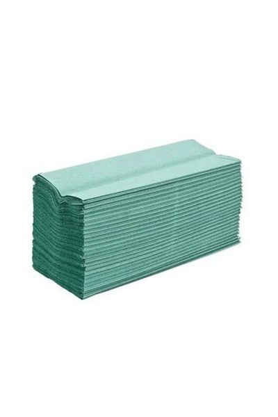 LYOBEST Bax V-Fold Towels, 21x25 cm, Green, 1 ply, 200 pcs/pack, 20 sets