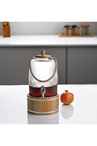 Kosova Bambu Standlı Cam 3 Litre Sebil &şerbetlik