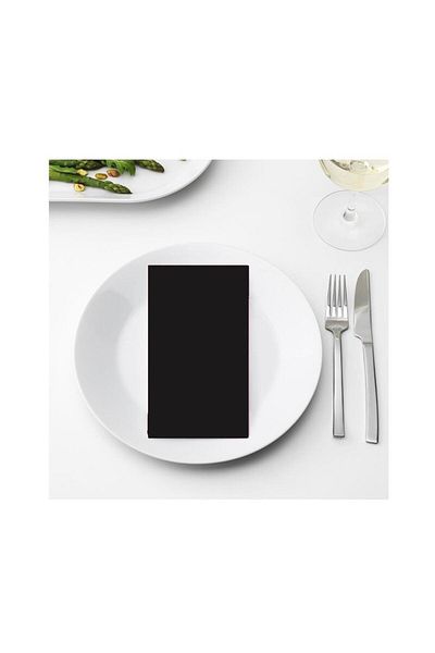 Omnisoft 40X40 cm 1/8 Notebook Fold Service Napkin 50 Pieces Black
