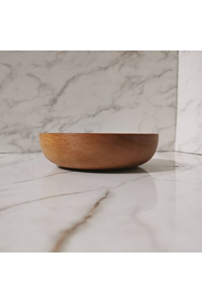 ayrawood 14cm Natural Handmade Wooden Bowl Snack Bowl Decor Natural Fruit Plate