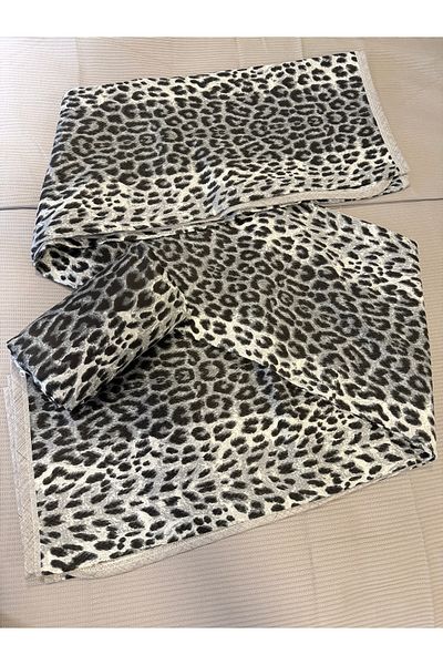 ŞENER HOME Leopard Patterned Sheet Elastic Single Pique Set