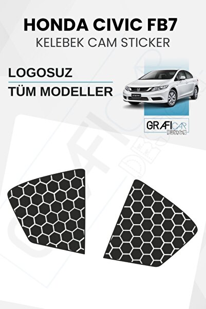GRAFİCAR مجموعة ملصقات زجاج الفراشة المتوافقة مع Honda Civic FB7