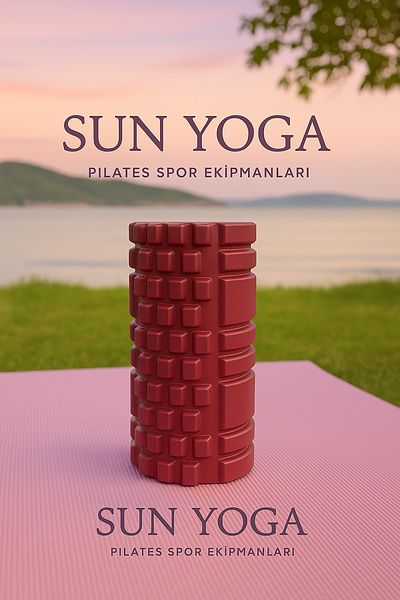 SUN YOGA PİLATES SPOR EKİPMANLARI رغوة عالية الكثافة متوسطة الصلابة للياقة البدنية والبيلاتيس واليوجا وتدليك الأسطوانة ورغوة التدليك